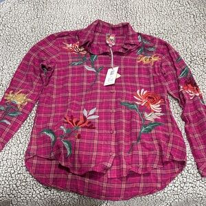 Johnny Was Oversized Shirt Tunic Weslie